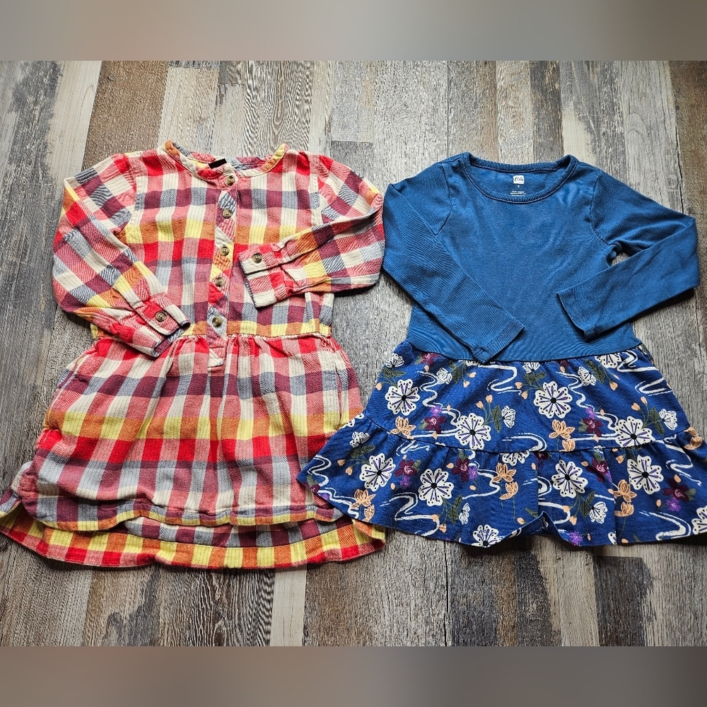 Tea Collection Girl's Size 3 Dresses Lot Od 2